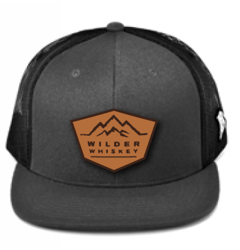 600 Series Flat Trucker Charcoal Black Hat